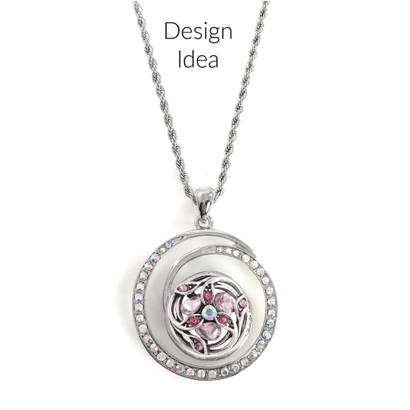 Snap Charm Colorful Crystals Set of 3 Standard Size 20mm 3/4" Diame… - Picture 2 of 3